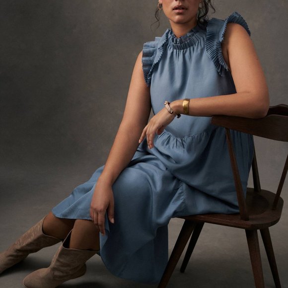 Anthropologie Lucena Tiered Ruffled Maxi Dress - Picture 7 of 7